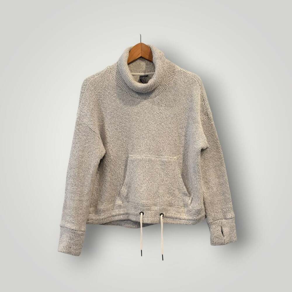 Sweaty Betty Restful Boucle Sweatshirt Size S Gray
